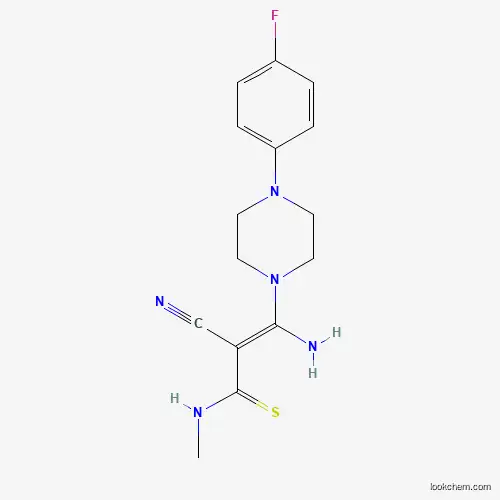 3-AMINO-2-CYANO-3-[4-(4-FLUOROPHENYL)PIPERAZINO]-N-METHYL-2-PROPENETHIOAMIDE