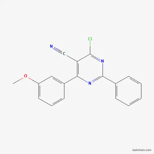 4-CHLORO-6-(3-METHOXYPHENYL)-2-PHENYL-5-PYRIMIDINECARBONITRILE