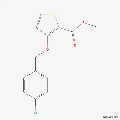 Molecular Structure of 339009-41-5 (Methyl 3-[(4-chlorobenzyl)oxy]-2-thiophenecarboxylate)