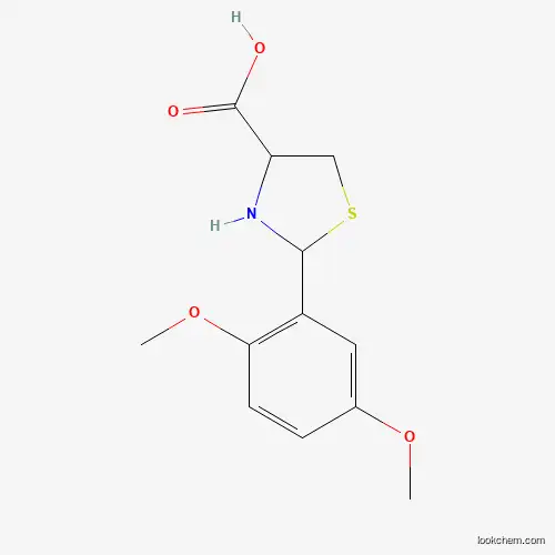 Molecular Structure of 342412-33-3 (2-(2,5-Dimethoxy-phenyl)-thiazolidine-4-carboxylic acid)