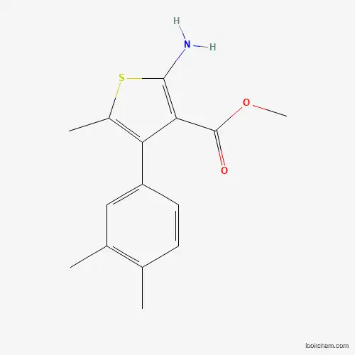 Molecular Structure of 350989-74-1 (Methyl 2-amino-4-(3,4-dimethylphenyl)-5-methylthiophene-3-carboxylate)