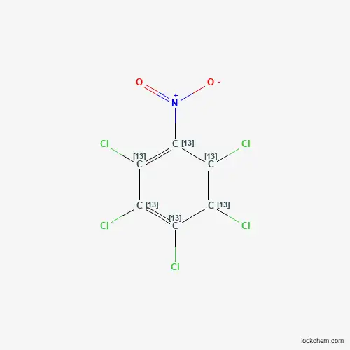 Molecular Structure of 362044-64-2 (Pentachloronitrobenzene-13C6)