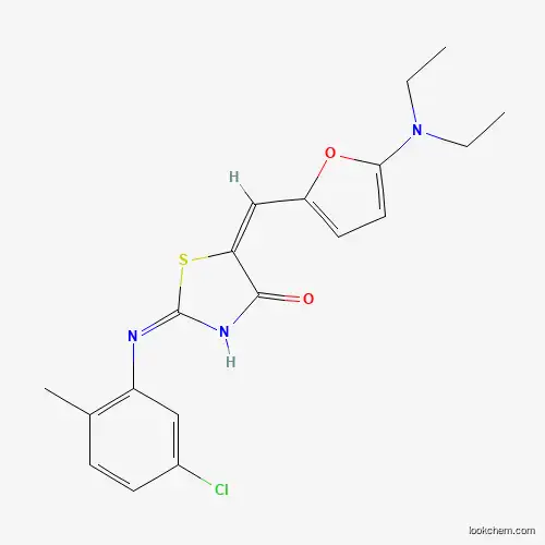 4(5H)-THIAZOLONE,2-[(5-CHLORO-2-METHYLPHENYL)AMINO]-5-[[5-(DIETHYLAMINO)-FURAN-2-YL]METHYLENE]-