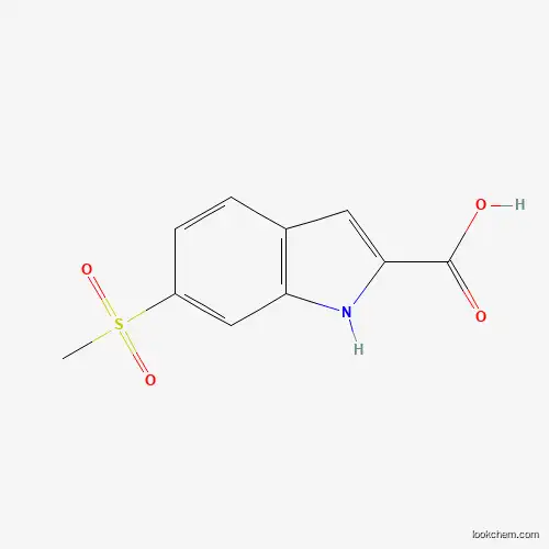 Molecular Structure of 383132-63-6 (6-(methylsulfonyl)-1H-indole-2-carboxylic acid)