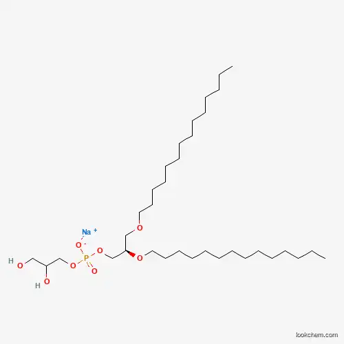 Molecular Structure of 384835-62-5 (Phosphoric acid, mono[(2R)-2,3-bis(tetradecyloxy)propyl] mono(2,3-dihydroxypropyl) ester, monosodium salt)
