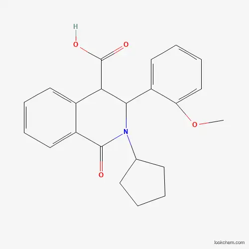 2-Cyclopentyl-3-(2-methoxyphenyl)-1-oxo-1,2,3,4-tetrahydro-4-isoquinolinecarboxylic acid