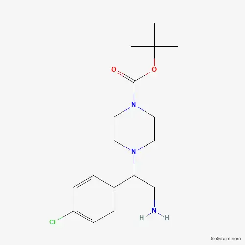Molecular Structure of 444892-51-7 (2-(N-Boc-piperazino)-2-(4-chlorophenyl)ethylamine)