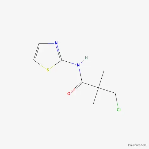 Molecular Structure of 454473-70-2 (3-chloro-2,2-dimethyl-N-(1,3-thiazol-2-yl)propanamide)