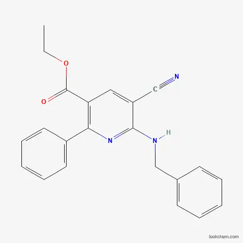 Molecular Structure of 477866-05-0 (Ethyl 6-(benzylamino)-5-cyano-2-phenylnicotinate)