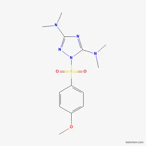 Molecular Structure of 478032-04-1 (N-{3-(dimethylamino)-1-[(4-methoxyphenyl)sulfonyl]-1H-1,2,4-triazol-5-yl}-N,N-dimethylamine)