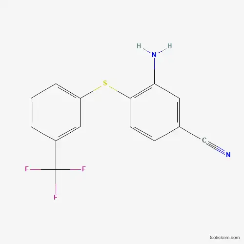 3-amino-4-[3-(trifluoromethyl)phenyl]sulfanylbenzonitrile