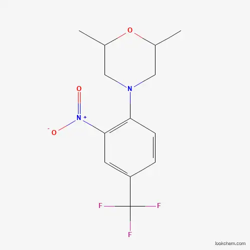 Molecular Structure of 405910-36-3 (2,6-Dimethyl-4-[2-nitro-4-(trifluoromethyl)phenyl]morpholine)