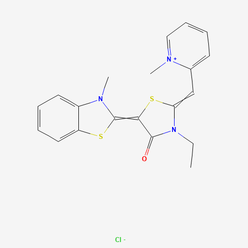 PyridiniuM, 2-[[3-ethyl-5-(3-Methyl-2(3H)-benzothiazolylidene)-4-oxo-2-thiazolidinylidene]Methyl]-1-Methyl-, chloride (1:1)