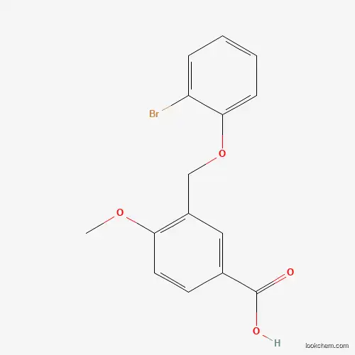 Molecular Structure of 438218-46-3 (3-[(2-Bromophenoxy)methyl]-4-methoxybenzoic acid)