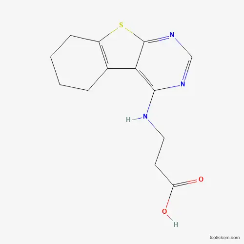 Molecular Structure of 442651-60-7 (3-(5,6,7,8-Tetrahydro-benzo[4,5]thieno-[2,3-d]pyrimidin-4-ylamino)-propionic acid)