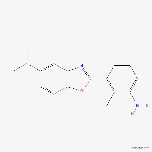 Molecular Structure of 443292-32-8 (3-(5-Isopropyl-1,3-benzoxazol-2-yl)-2-methylaniline)