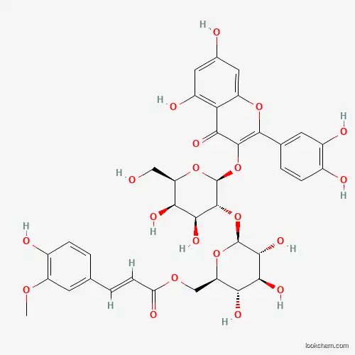 Molecular Structure of 448948-20-7 (quercetin 3-O-[2-O-(6-O-E-feruloyl)-beta-D-glucopyranosyl]-beta-D-galactopyranoside)