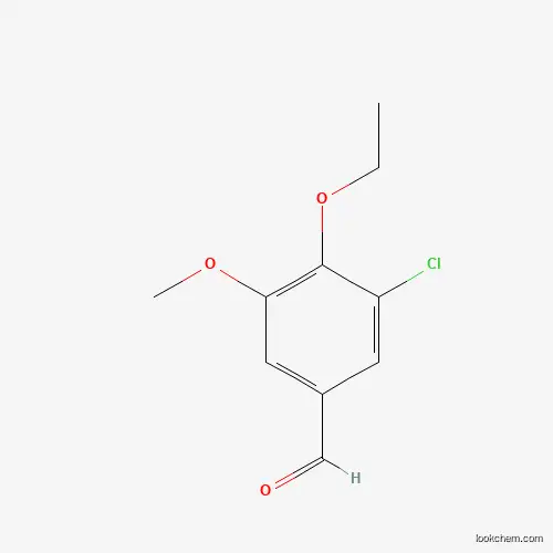 Molecular Structure of 462066-66-6 (3-Chloro-4-ethoxy-5-methoxybenzaldehyde)