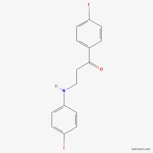 Molecular Structure of 477320-55-1 (1-(4-Fluorophenyl)-3-(4-iodoanilino)-1-propanone)