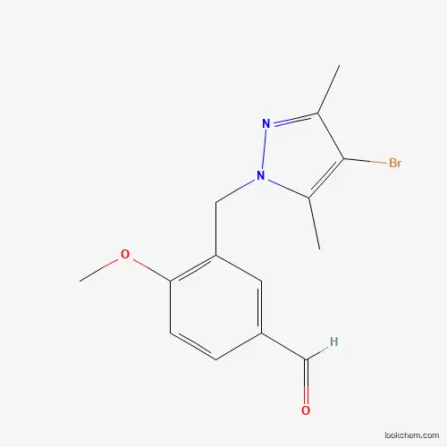 3-(4-BROMO-3,5-DIMETHYL-PYRAZOL-1-YLMETHYL)-4-METHOXY-BENZALDEHYDE