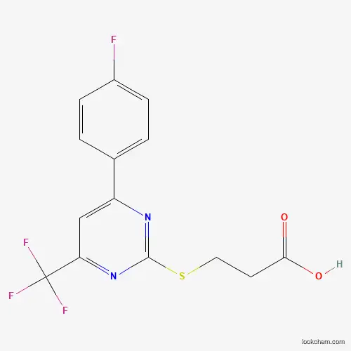 3-{[4-(4-fluorophenyl)-6-(trifluoromethyl)pyrimidin-2-yl]thio}propanoic acid