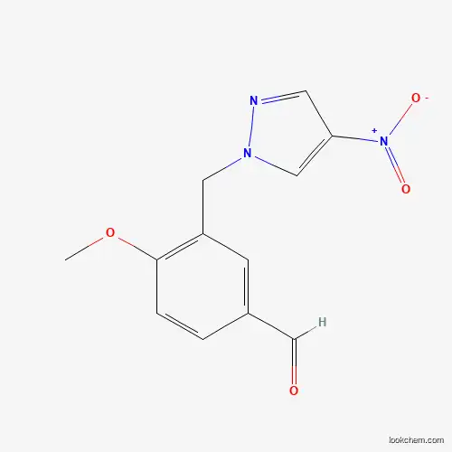 4-Methoxy-3-[(4-nitro-1h-pyrazol-1-yl)methyl]benzaldehyde