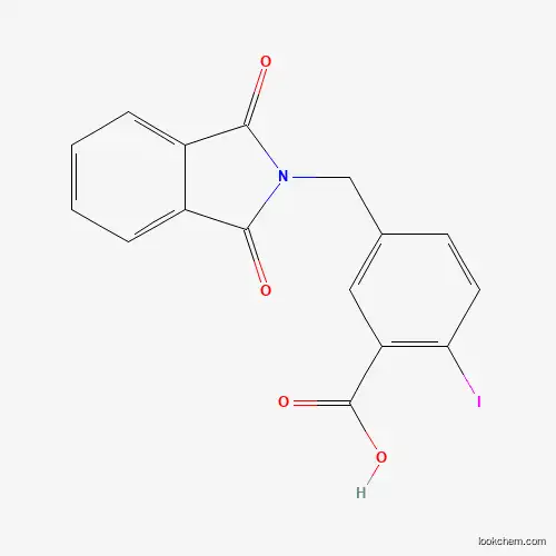 Molecular Structure of 540513-92-6 (5-[(1,3-dioxo-1,3-dihydro-2H-isoindol-2-yl)methyl]-2-iodobenzoic acid)