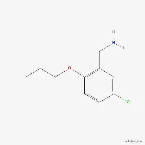 Molecular Structure of 608524-02-3 ((5-Chloro-2-propoxybenzyl)amine)