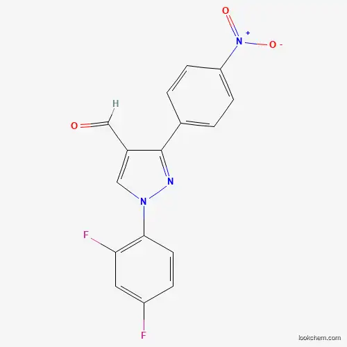 1-(2,4-DIFLUOROPHENYL)-3-(4-NITROPHENYL)-1H-PYRAZOLE-4-CARBALDEHYDE