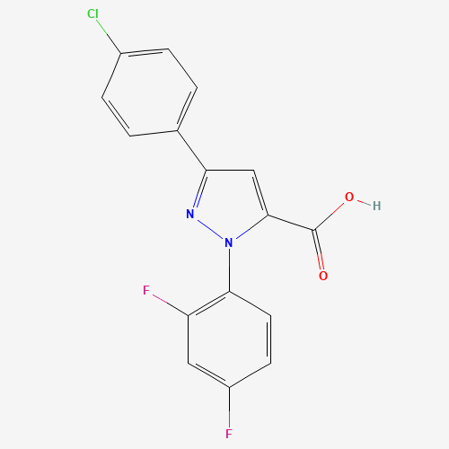 3-(4-CHLOROPHENYL)-1-(2,4-DIFLUOROPHENYL)-1H-PYRAZOLE-5-CARBOXYLIC ACID