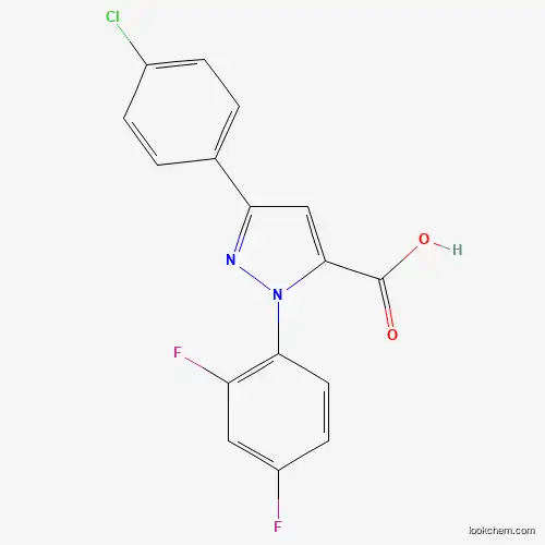 Molecular Structure of 618102-59-3 (3-(4-Chlorophenyl)-1-(2,4-difluorophenyl)-1H-pyrazole-5-carboxylic acid)