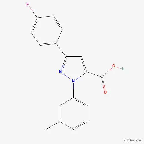 Molecular Structure of 618102-87-7 (3-(4-Fluorophenyl)-1-M-tolyl-1H-pyrazole-5-carboxylic acid)