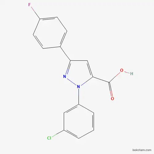 1-(3-CHLOROPHENYL)-3-(4-FLUOROPHENYL)-1H-PYRAZOLE-5-CARBOXYLIC ACID