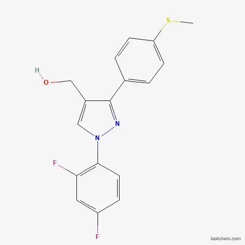 (1-(2,4-DIFLUOROPHENYL)-3-(4-(METHYLTHIO)PHENYL)-1H-PYRAZOL-4-YL)METHANOL