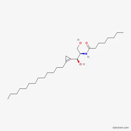 Molecular Structure of 649767-83-9 (N-((1S,2R)-1,3-Dihydroxy-1-(2-tridecylcycloprop-1-en-1-yl)propan-2-yl)octanamide)