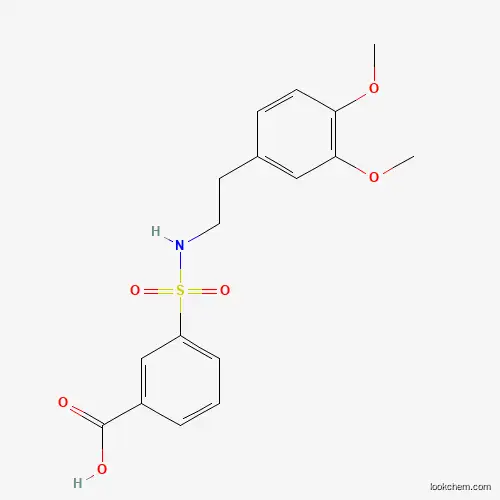 Molecular Structure of 695191-70-9 (3-({[2-(3,4-Dimethoxyphenyl)ethyl]amino}sulfonyl)benzoic acid)