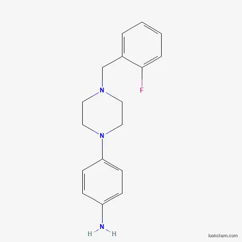 Molecular Structure of 709001-17-2 (4-[4-(2-Fluoro-benzyl)-piperazin-1-yl]-phenylamine)