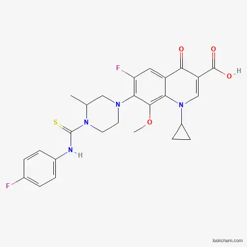 3-Quinolinecarboxylic acid, 1-cyclopropyl-6-fluoro-7-[4-[[(4-fluorophenyl)aMino]thioxoMethyl]-3-Methyl-1-piperazinyl]-1,4-dihydro-8-Methoxy-4-oxo-