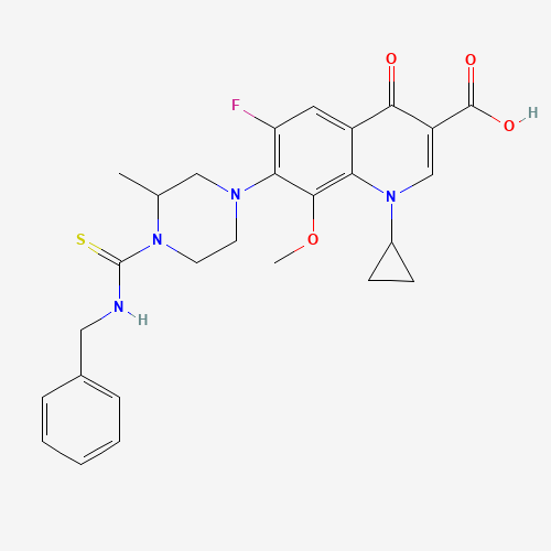3-Quinolinecarboxylic acid, 1-cyclopropyl-6-fluoro-1,4-dihydro-8-Methoxy-7-[3-Methyl-4-[[(phenylMethyl)aMino]thioxoMethyl]-1-piperazinyl]-4-oxo-