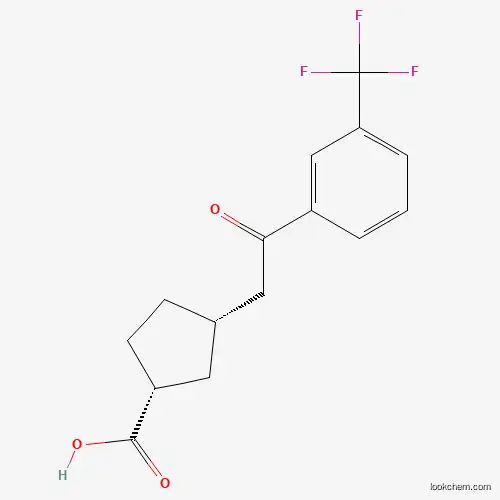 CIS-3-[2-OXO-2-(3-TRIFLUOROMETHYLPHENYL)ETHYL]CYCLOPENTANE-1-CARBOXYLIC ACID