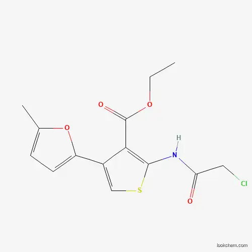 Molecular Structure of 736960-88-6 (Ethyl 2-[(chloroacetyl)amino]-4-(5-methyl-2-furyl)thiophene-3-carboxylate)