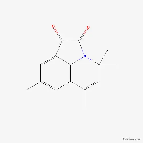 Molecular Structure of 74442-16-3 (4,4,6,8-Tetramethyl-4H-pyrrolo[3,2,1-ij]quinoline-1,2-dione)