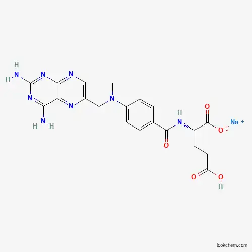 Molecular Structure of 7532-04-9 (Sodium (S)-4-carboxy-2-(4-(((2,4-diaminopteridin-6-yl)methyl)(methyl)amino)benzamido)butanoate)