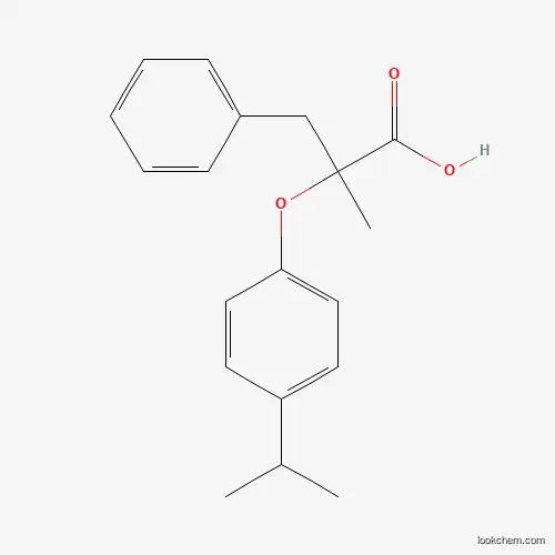 Molecular Structure of 789469-67-6 (2-methyl-3-phenyl-2-(4-propan-2-ylphenoxy)propanoic Acid)
