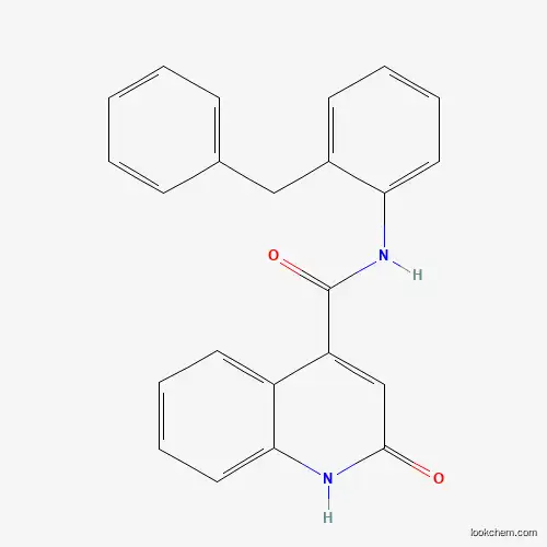 Molecular Structure of 792957-74-5 (N-(2-benzylphenyl)-2-oxo-1,2-dihydroquinoline-4-carboxamide)