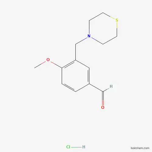 Molecular Structure of 811842-63-4 (4-Methoxy-3-(thiomorpholinomethyl)benzaldehyde hydrochloride)