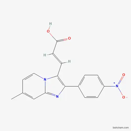 Molecular Structure of 820245-80-5 (3-[7-Methyl-2-(4-nitrophenyl)imidazo[1,2-a]pyridin-3-yl]acrylic acid)