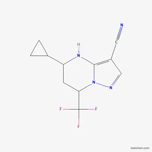 Molecular Structure of 827588-14-7 (5-Cyclopropyl-7-(trifluoromethyl)-4,5,6,7-tetrahydropyrazolo[1,5-a]pyrimidine-3-carbonitrile)