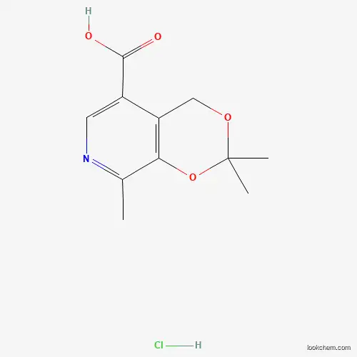 Molecular Structure of 82896-36-4 (2,2,8-Trimethyl-4H-1,3-dioxino[4,5-c]pyridine-5-carboxylic Acid Hydrochloride)