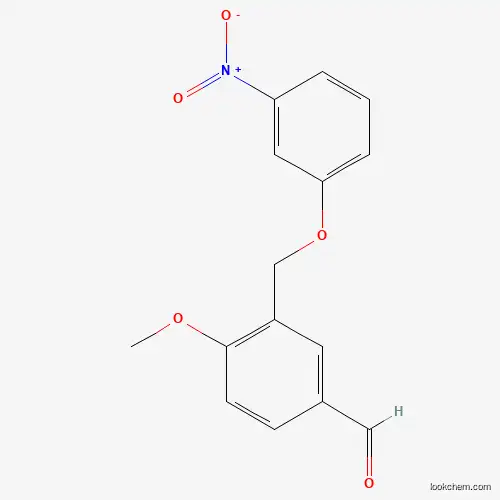 Molecular Structure of 832741-11-4 (4-Methoxy-3-[(3-nitrophenoxy)methyl]benzaldehyde)